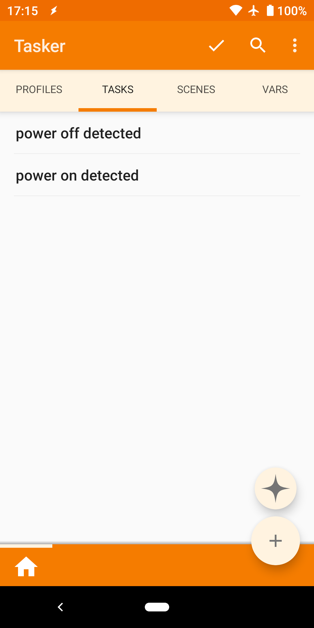 Taskerのタスク編集画面1